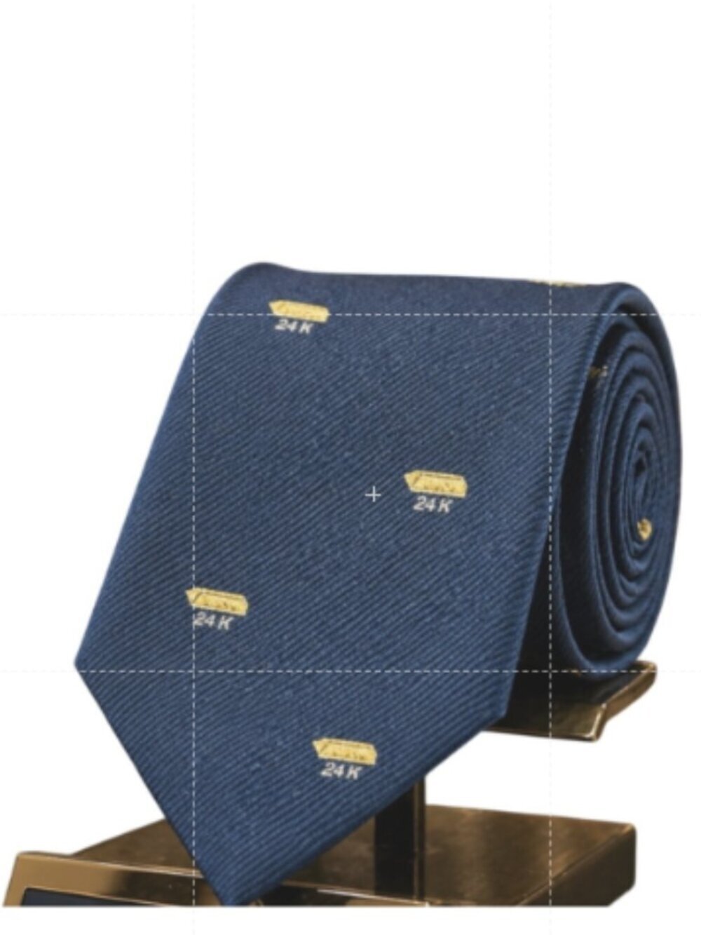 Britannia 1980 Navy Blue Silk Necktie Geometric Pattern Men's Tie